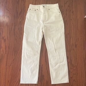 Abercrombie & Fitch Women’s Cream Straight Jeans